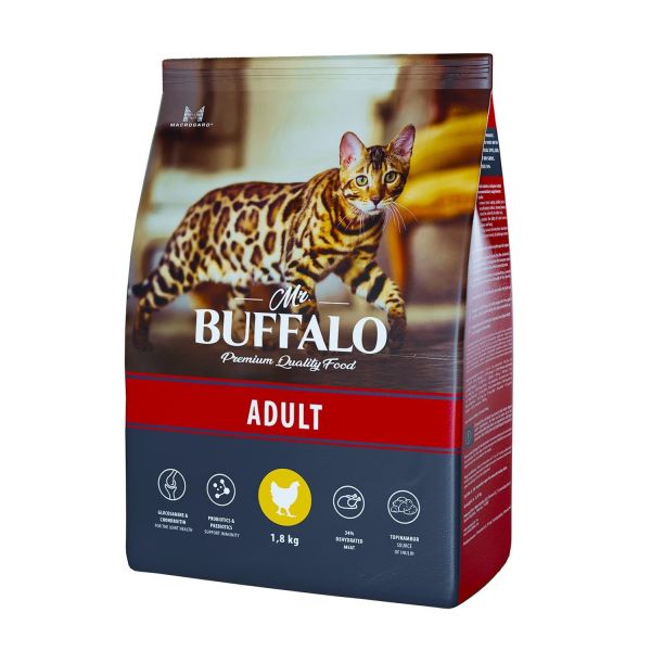 Mr.Buffalo Adult Cухой корм для взрослых кошек с Курицей