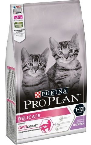 Pro Plan Kitten Delicate  Сухой корм для котят с индейкой