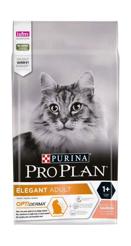 Pro Plan Elegant  Сухой корм для здоровья шерсти и кожи взрослых кошек, с высоким содержанием лосося