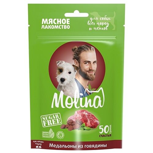 Molina Лакомство для собак Медальоны из говядины