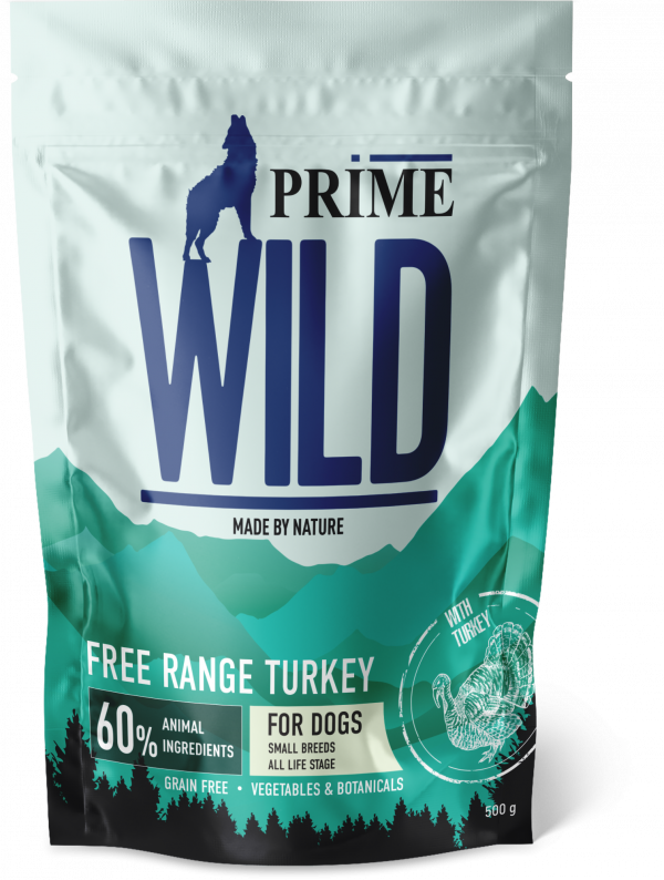 PRIME WILD GF FREE RANGE - Сухой беззерновой корм для щенков и собак мелких пород с Индейкой