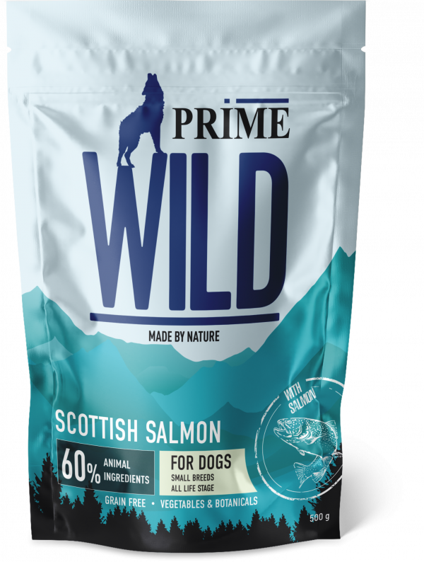 PRIME WILD GF SCOTTISH - Сухой беззерновой корм для щенков и собак мелких пород с Лососем