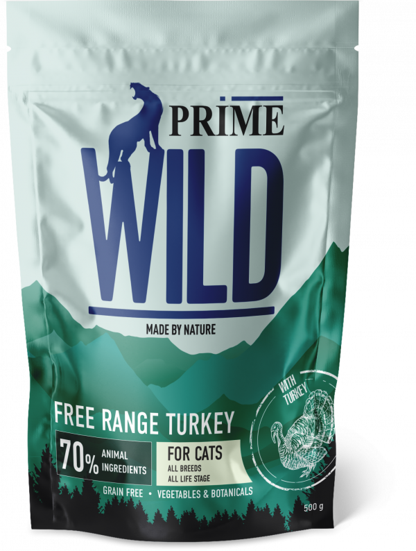 PRIME WILD GF FREE RANGE - Сухой беззерновой корм для котят и кошек с Индейкой