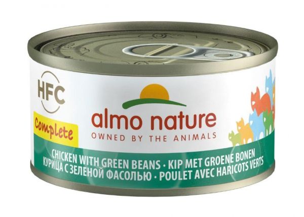 Almo Nature - Консервы для Кошек с Курицей и зелёной фасолью - Complete Chicken with Green Beans