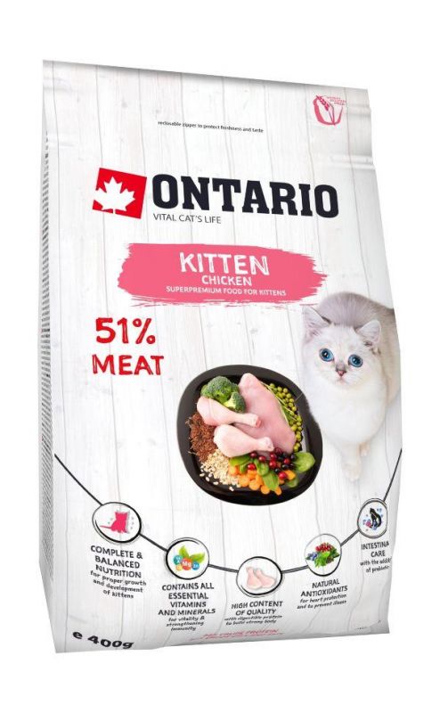 Ontario Kitten  Сухой корм для котят с цыпленком