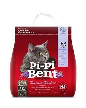 Pi-Pi Bent  Комкующийся наполнитель для кошачьего туалета с запахом лаванды "Нежный Прованс"