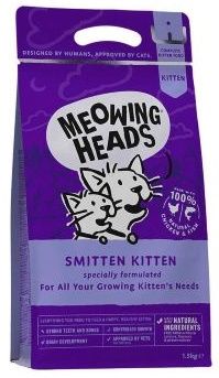 Meowing Heads Smitten Kitten сухой корм для котят с курицей и рисом "Восторженный котенок"