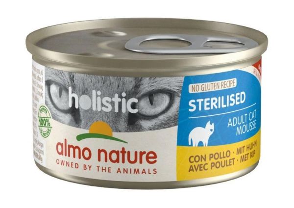 Almo Nature - Консервы для кастрированных кошек с цыпленком - Holistic Sterilised with Chicken