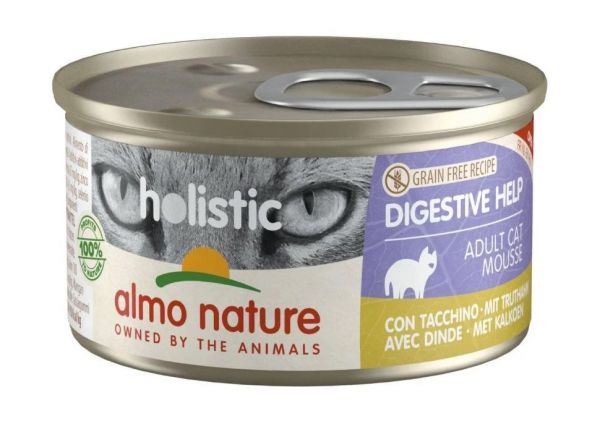 Almo Nature - Консервы для кошек с чувствительным пищеварением с индейкой - Holistic Digestive help with Turkey