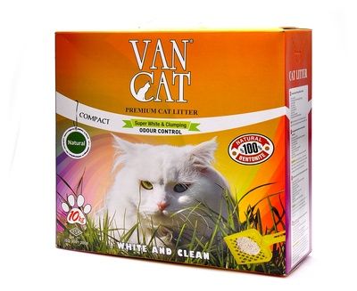 Van Cat Комкующийся наполнитель "100% Натуральный", без пыли - Natural, коробка