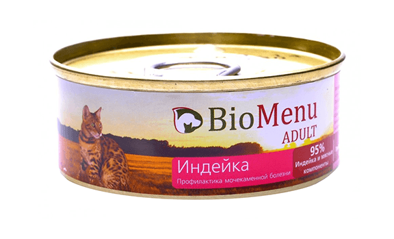 BioMenu - Паштет для кошек с Индейкой