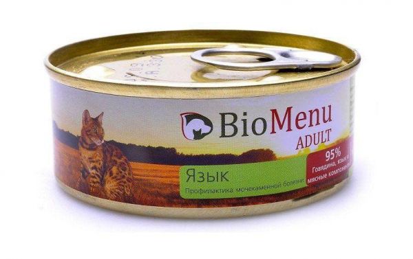 BioMenu - Паштет для кошек с Языком