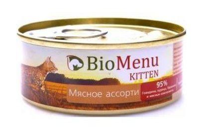 BioMenu - Паштет для котят Мясное ассорти