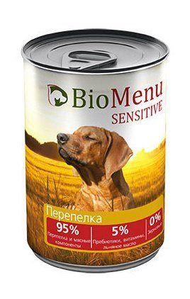 BioMenu - Гипоаллергенные консервы для собак Перепелка
