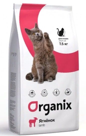 Organix Сухой корм для взрослых кошек с ягненком - Adult Cat Lamb