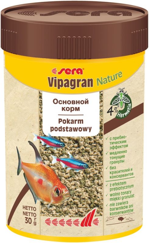 Vipagran  100мл. гранулированный корм для декоративных рыб. 1/12