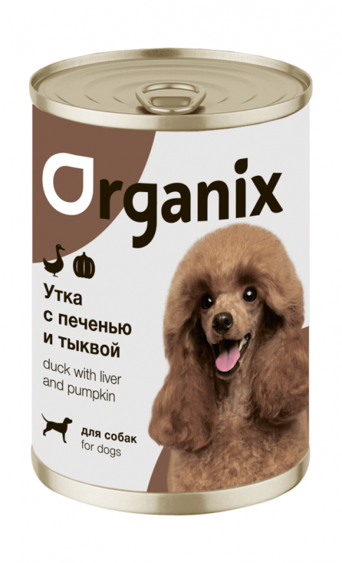 Organix консервы для собак Сочная утка с печенью и тыквой