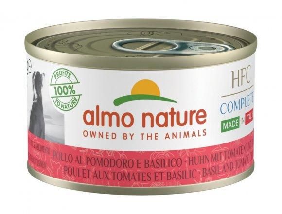 Almo Nature - Консервы для собак Итальянские рецепты: "Курица с базиликом и помидорами" - Basil and Tomato Chicken