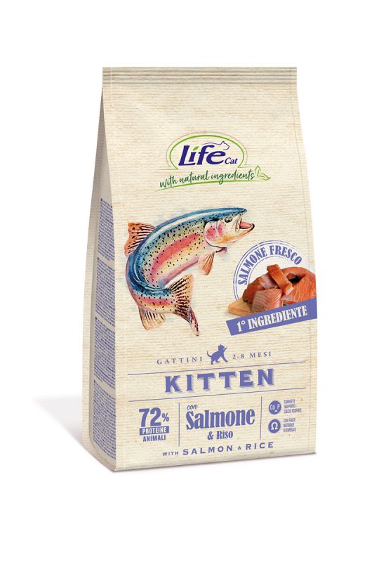 Lifecat Kitten Salmon - Сухой корм для котят со свежим лососем