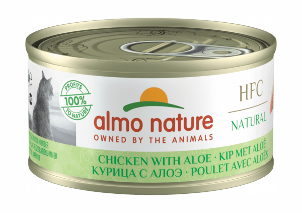 Almo Nature - Консервы низкокалорийные для Кошек с Курицей и алоэ - Adult Cat Chicken with aloe Light