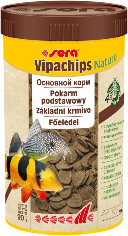 Vipachips 250мл. чипсы для донных рыб с водорослью спирулина. 1/12