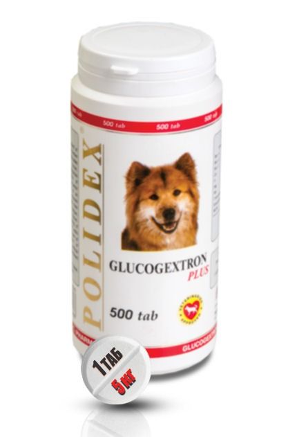 Polidex Glucogextron plus - восстановление при повреждении суставов, связок, сухожилий, соединительной ткани и кожи у собак