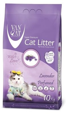 Van Cat Комкующийся наполнитель без пыли с ароматом Лаванды - Lavender