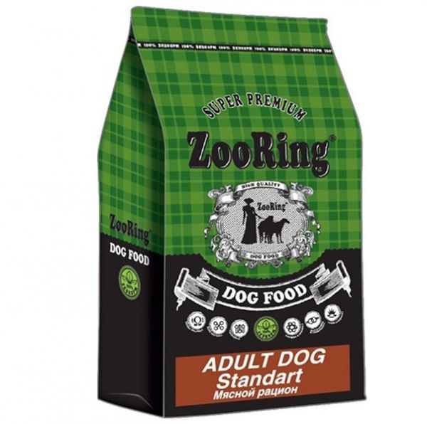 ZooRing Adult Dog Standart - Сухой корм для взрослых собак Средних и Крупных пород Мясной рацион