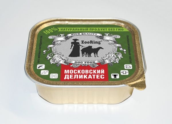 ZooRing - Консервы для собак паштет, Московский деликатес