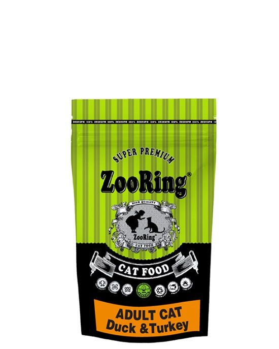 ZooRing Adult Cat Duck&Turkey - Сухой корм для кошек с Уткой и индейкой