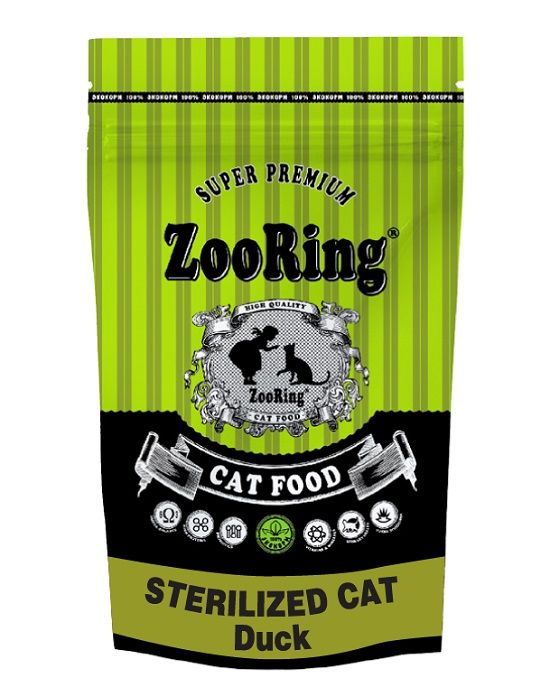 ZooRing Sterilized Cat Duck  - Сухой корм для стерилизованных кошек с Уткой