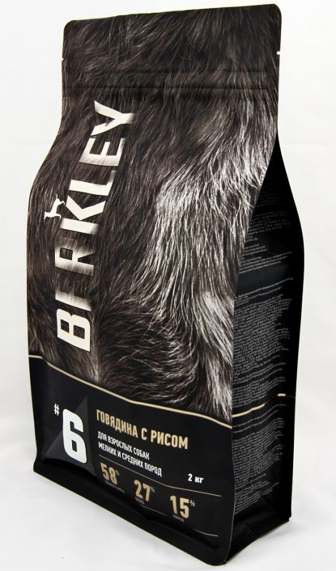 Berkley № 6 - Сухой корм для собак мелких и средних пород, говядина с рисом