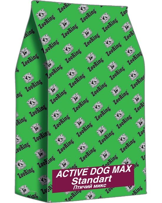 ZooRing Active Dog Max Standart - Сухой корм для собак, Птичий микс