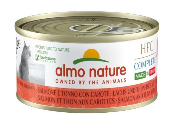 Complete Salmon and Tuna and Carrot - Полнорационные Консервы для кошек Итальянские рецепты , Лосось и Тунец с Морковью