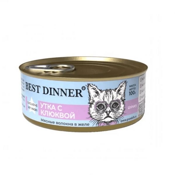 Best Dinner Urinary Консервы для кошек с Уткой и Клюквой