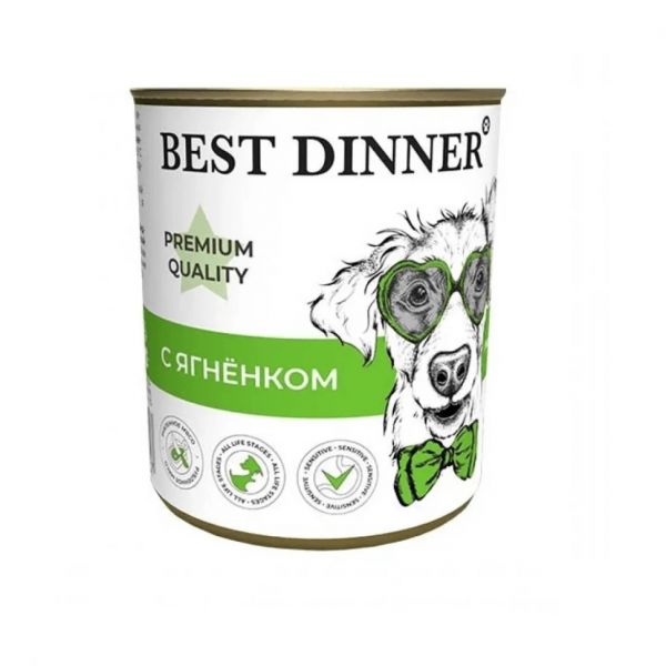 Best Dinner Premium Консервы для собак № 1, с Ягненком