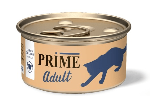 Prime - Консервы для взрослых кошек, Ягненок, Кусочки в соусе
