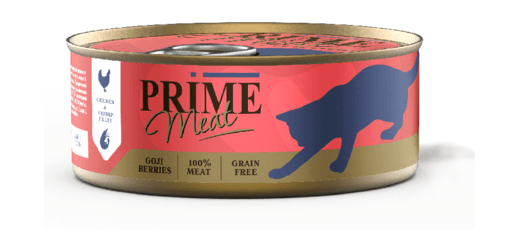 Prime Meat - Консервы для взрослых кошек, Курица с Креветкой, Филе в желе