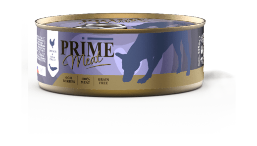 Prime Meat - Консервы для собак, Курица с Тунцом, Филе в желе