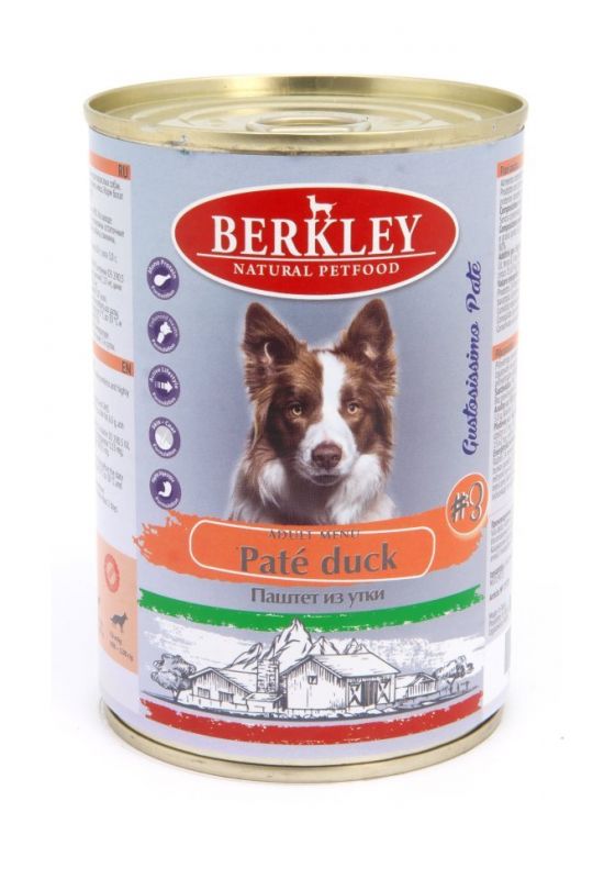 Беркли № 3 - Консервы для собак, паштет из утки