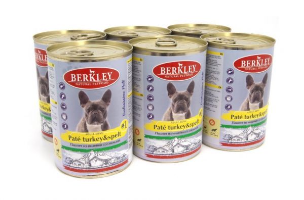 Беркли № 1 - Консервы для собак, паштет из индейки со спельтой