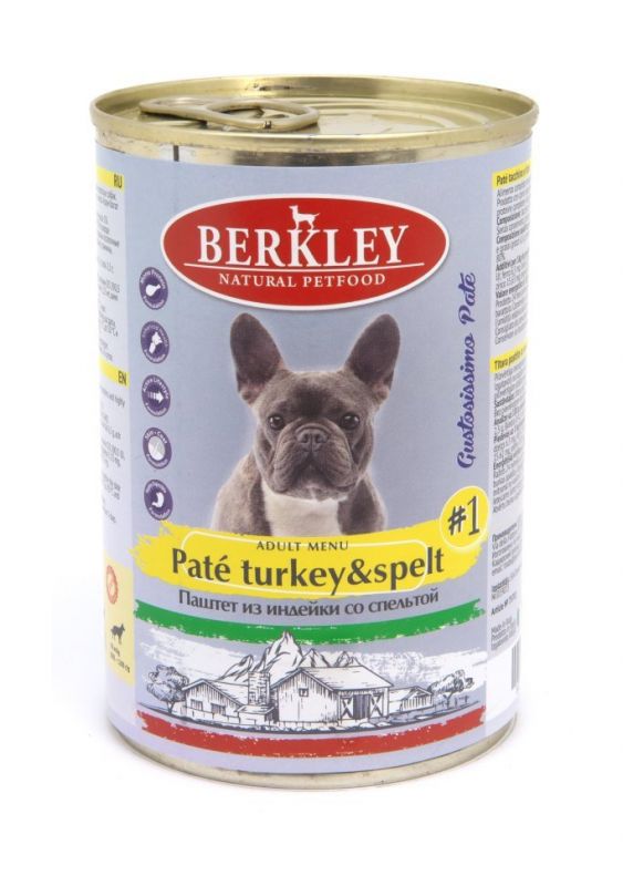 Беркли № 1 - Консервы для собак, паштет из индейки со спельтой