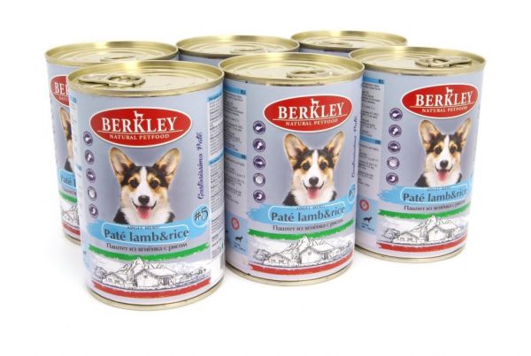 Беркли № 5 - Консервы для собак, паштет из ягненка с рисом
