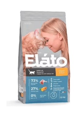 Elato Holistic Adult Cat Neutered Indoor & Low-Active Cat - Сухой корм для взрослых кастрированных, стерилизованных и малоактивных котов и кошек с курицей и уткой