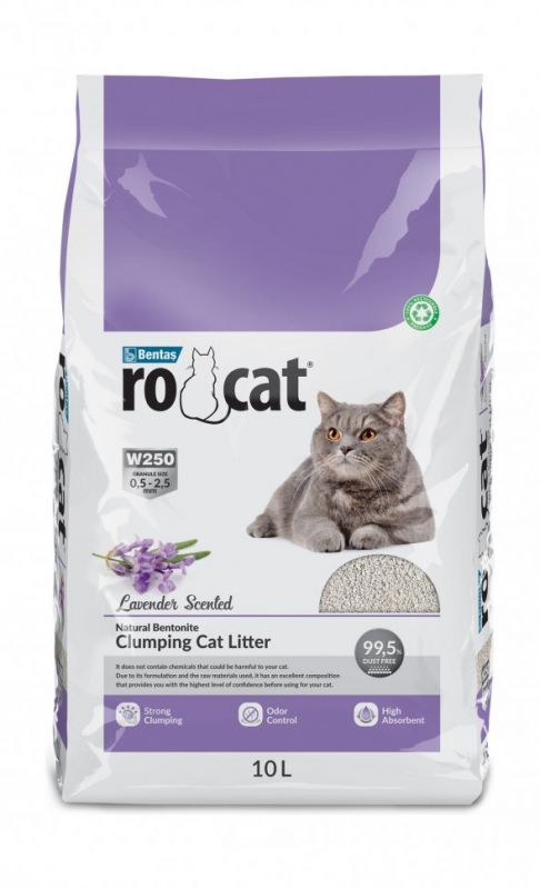 Ro Cat Lavender - Комкующийся наполнитель без пыли с ароматом лаванды