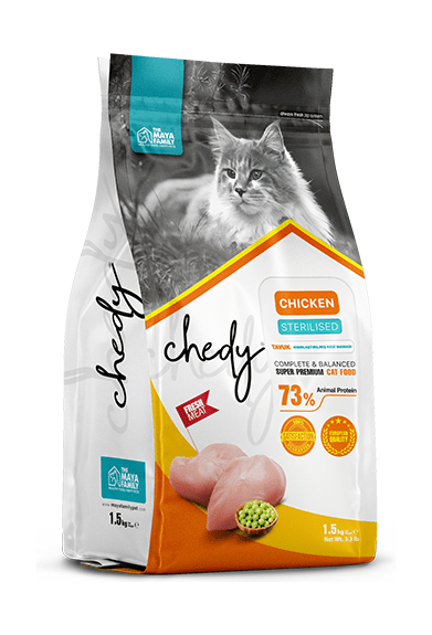 Chedy Sterilised - Сухой корм для стерилизованных кошек с Курицей
