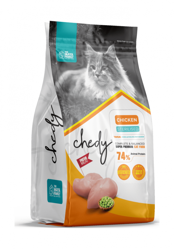 Chedy Sterilised - Сухой корм для стерилизованных кошек с Курицей