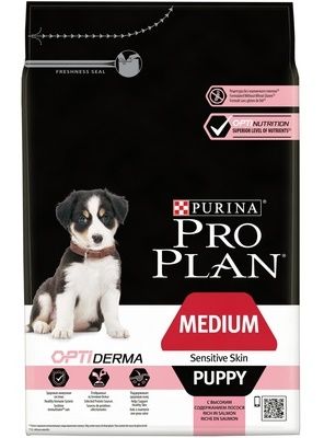 Pro Plan Puppy Medium Sensitive Skin Сухой корм для щенков средних пород с чувствительной кожей, с лососем и рисом