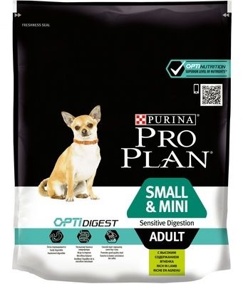 Pro Plan Adult Small & Mini Sensitive Digestion Сухой корм для собак мелких и карликовых пород с чувствительным пищеварением, с ягненком