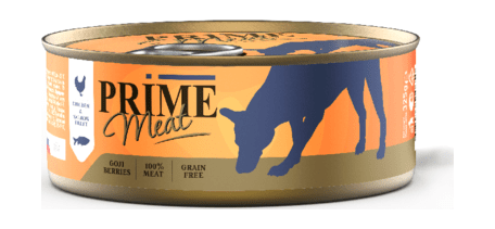 Prime Meat - Консервы для собак, Курица с Лососем, Филе в желе